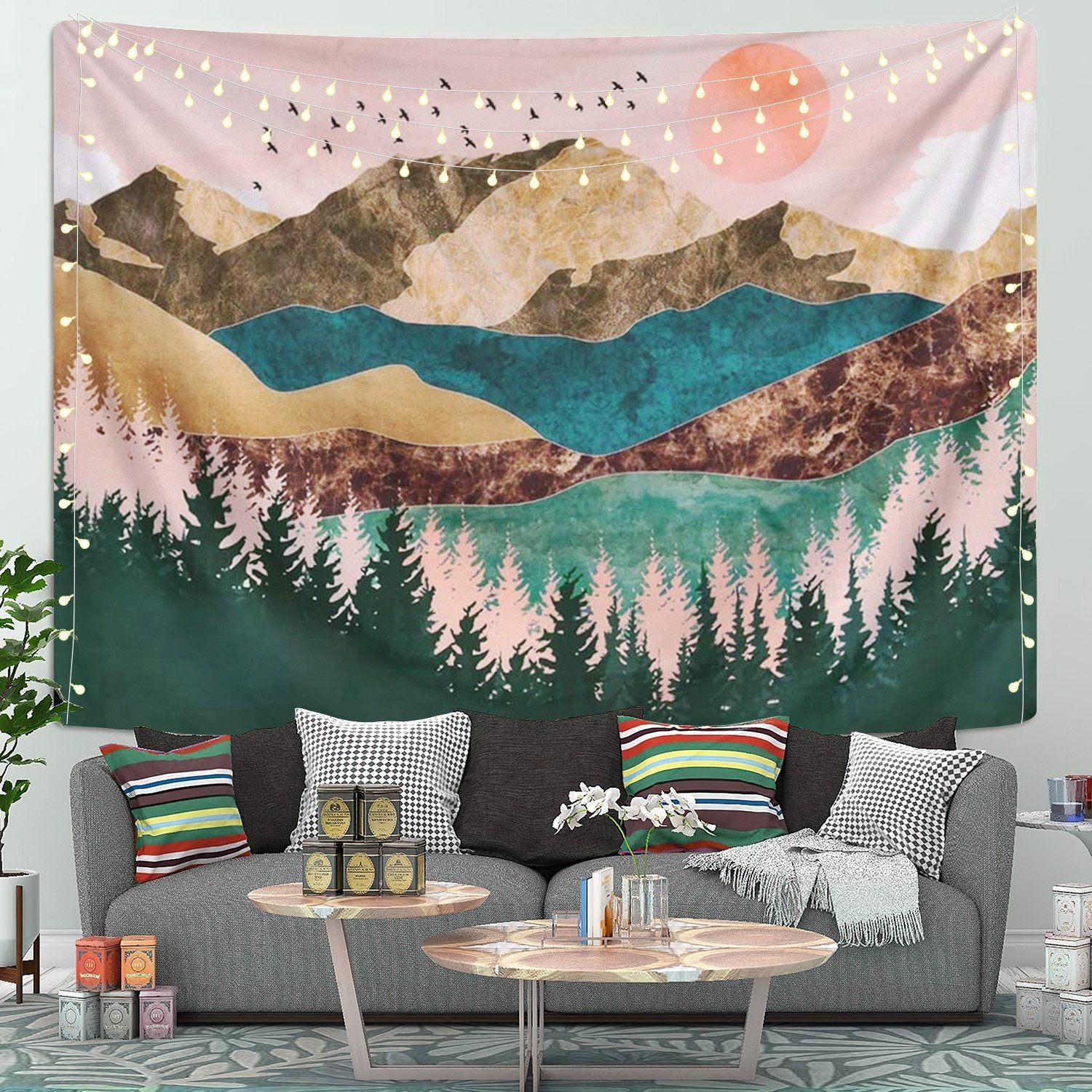 Mountains Landscape Art Tapestry Room Decor Nearkii