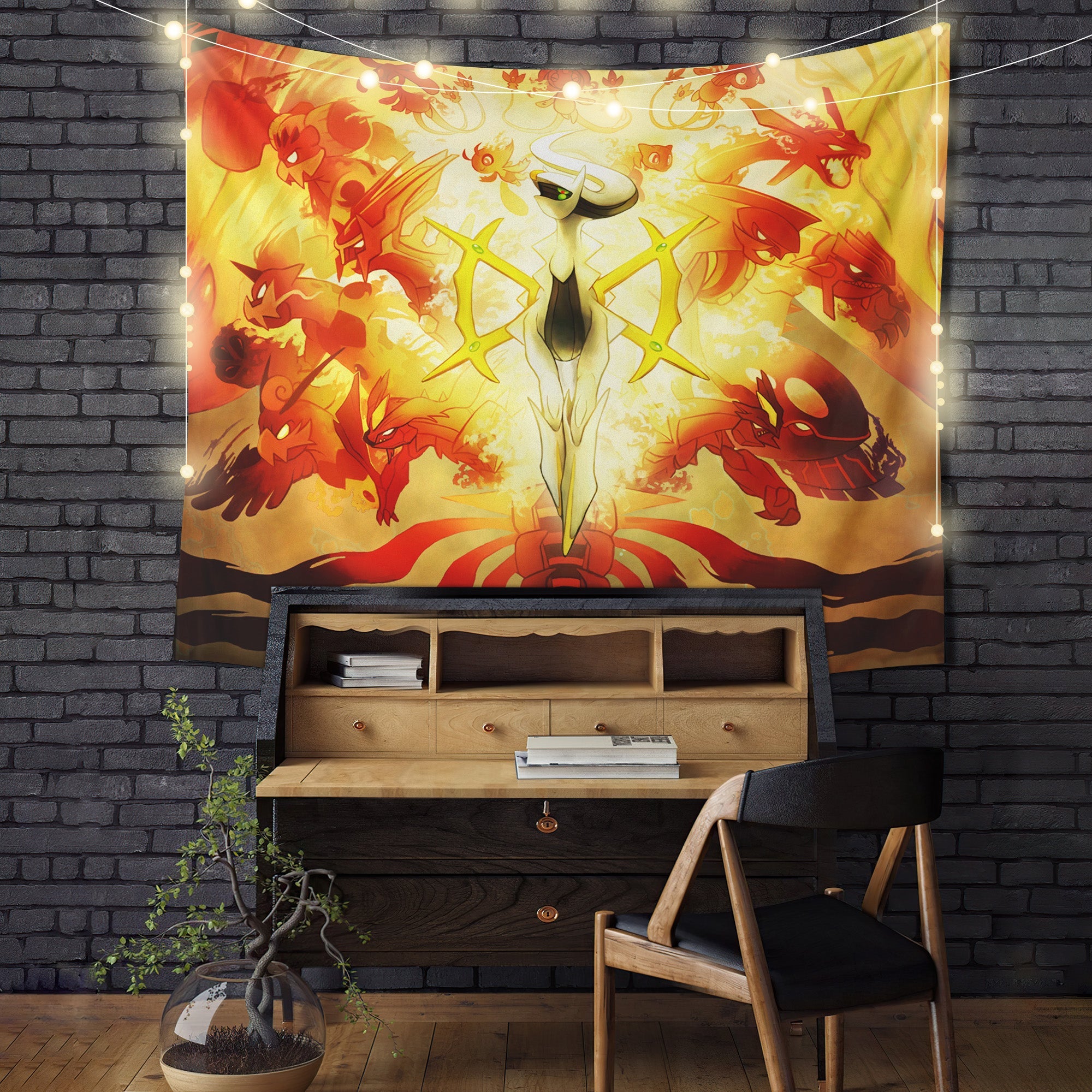 Arceus Pokemon Light Fight Redux Tapestry Room Decor Nearkii