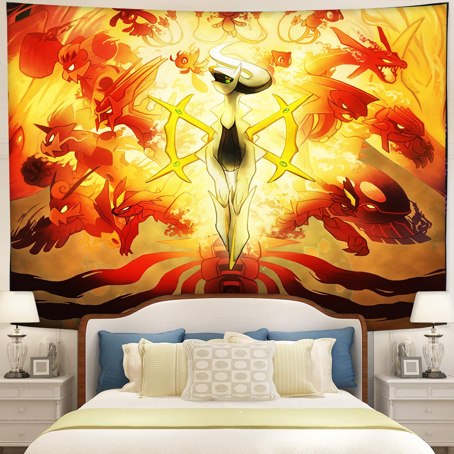 Arceus Pokemon Light Fight Redux Tapestry Room Decor Nearkii