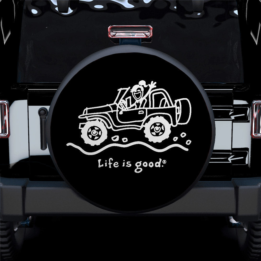 Life Is Good Jeep Car Spare Tire Covers Gift For Campers Nearkii