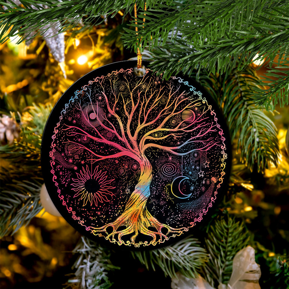 Magic Color Tree Mica Circle Ornament Perfect Gift For Holiday Nearkii