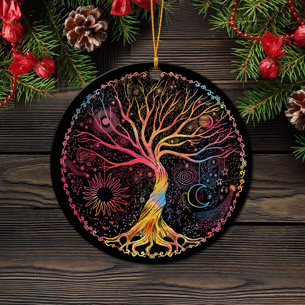 Magic Color Tree Mica Circle Ornament Perfect Gift For Holiday Nearkii