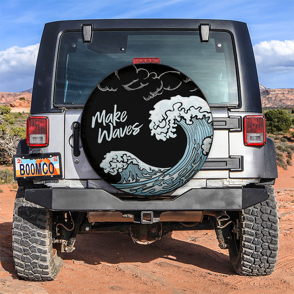 Make Wave Car Spare Tire Covers Gift For Campers Nearkii