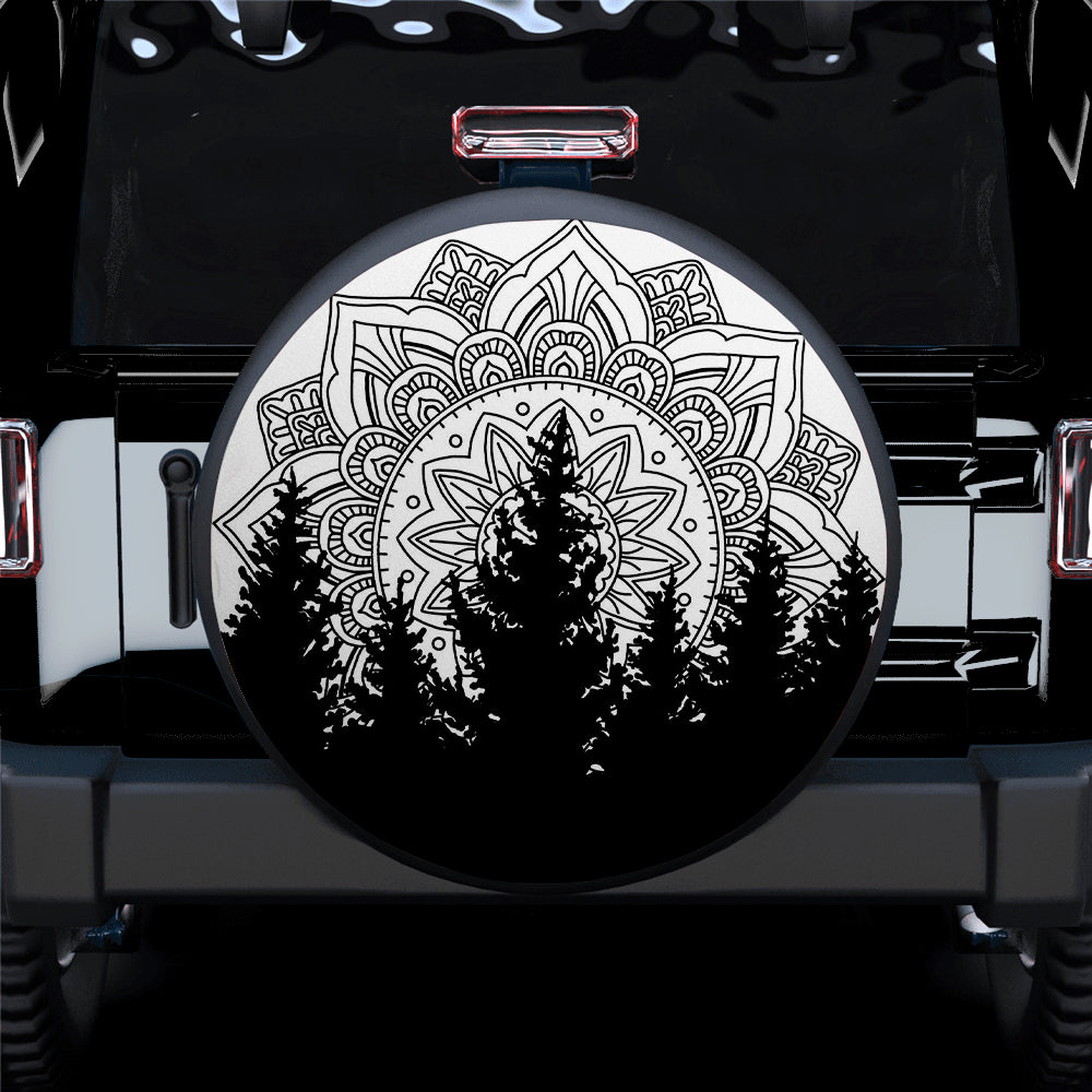 Mandala Style Tatoo Jeep Car Spare Tire Cover Gift For Campers Nearkii