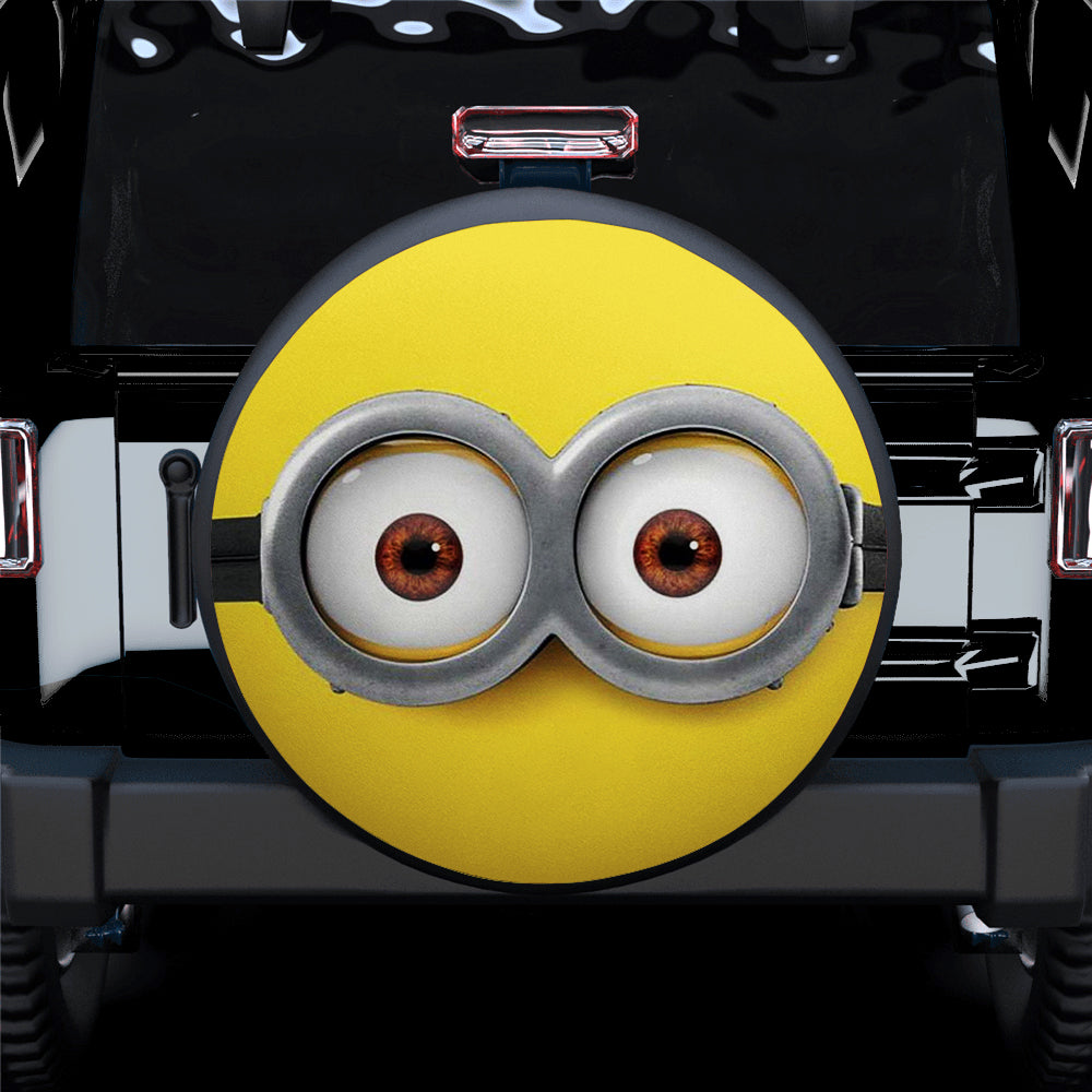 Minion Eyes Cartoon Car Spare Tire Covers Gift For Campers Nearkii