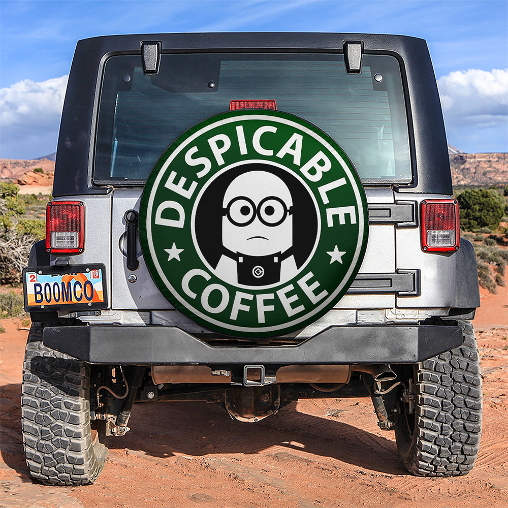 Minion Despicable Coffee Logo Car Spare Tire Covers Gift For Campers Nearkii