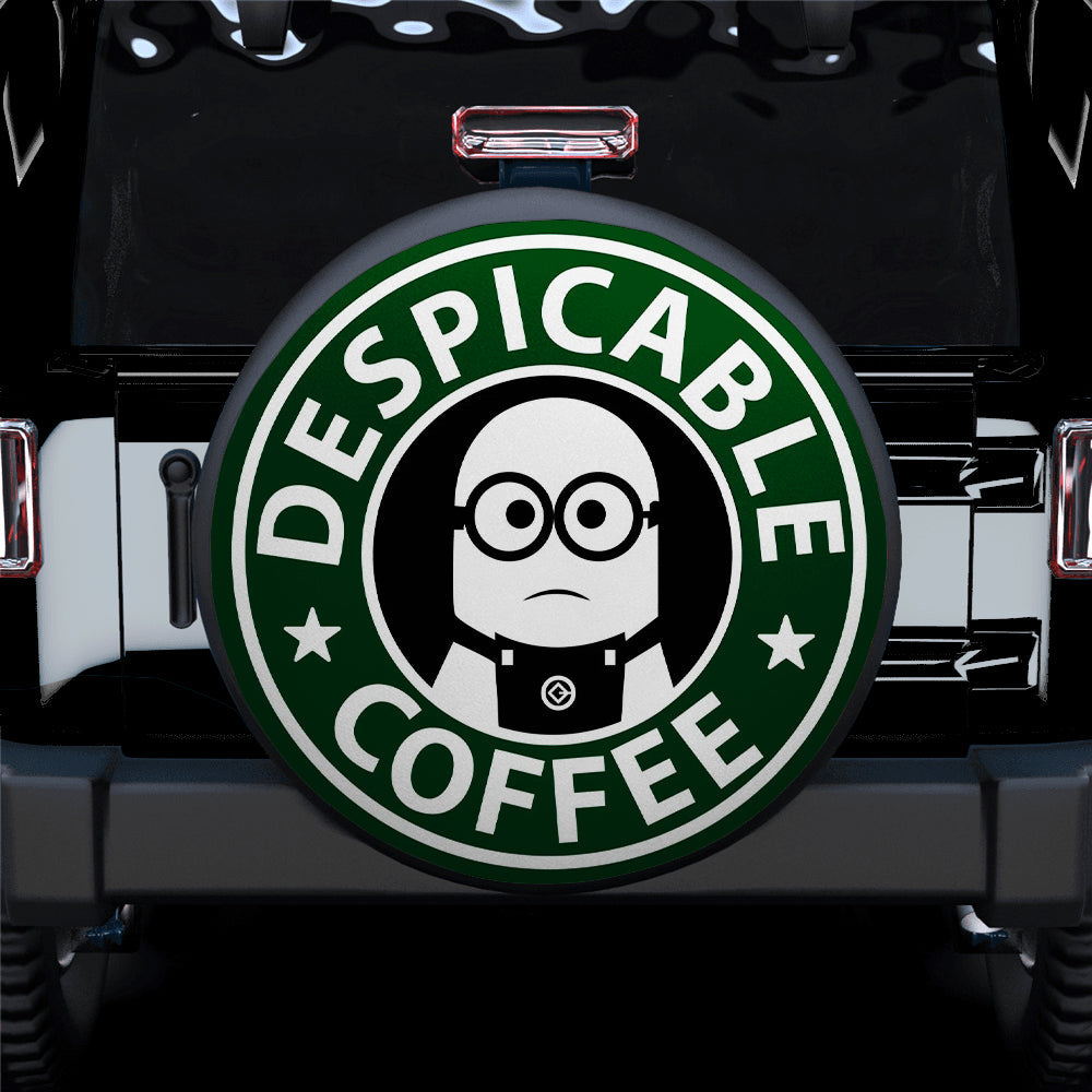 Minion Despicable Coffee Logo Car Spare Tire Covers Gift For Campers Nearkii