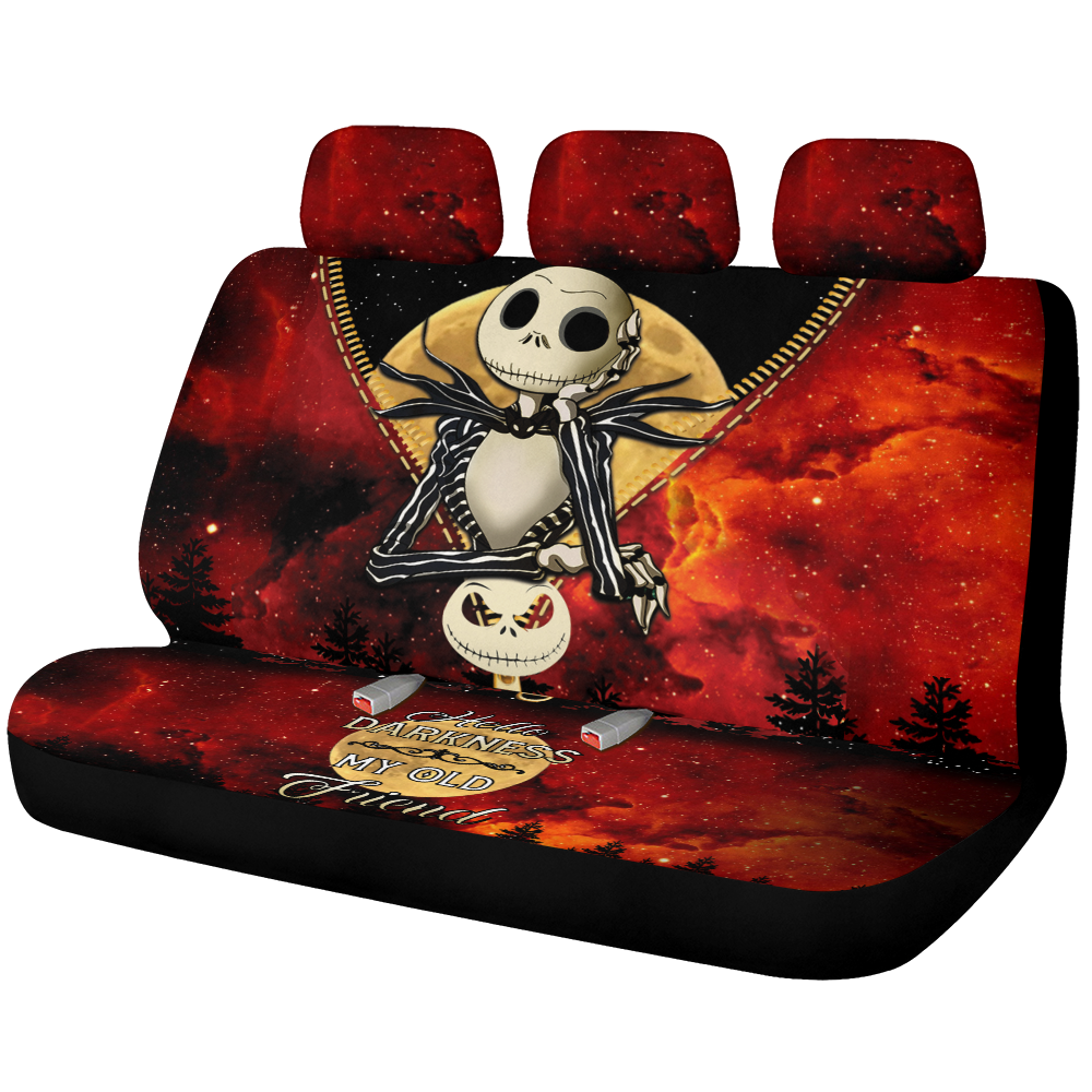 Jack Nightmare Before Christmas Galaxy Moon Darkness Zipper Car Back Seat Covers Decor Protectors Nearkii