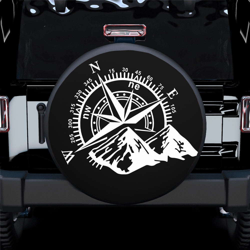 Moutains Lovers Compass Camping Truck Car Spare Tire Cover Gift For Campers Nearkii