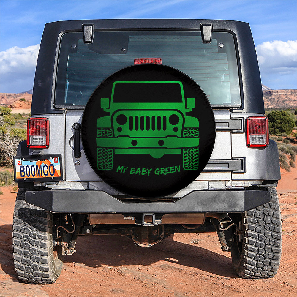 My Baby Green Jeep Car Spare Tire Covers Gift For Campers Nearkii