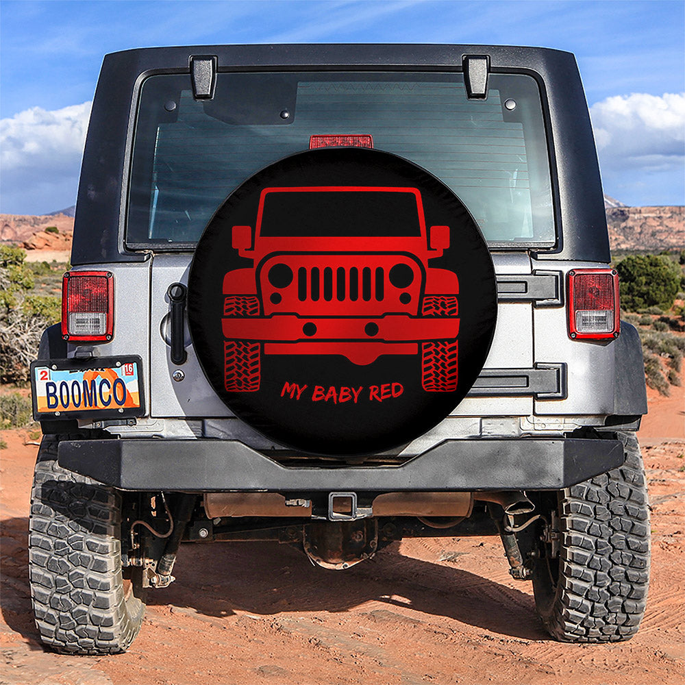 My Baby Red Jeep Car Spare Tire Covers Gift For Campers Nearkii