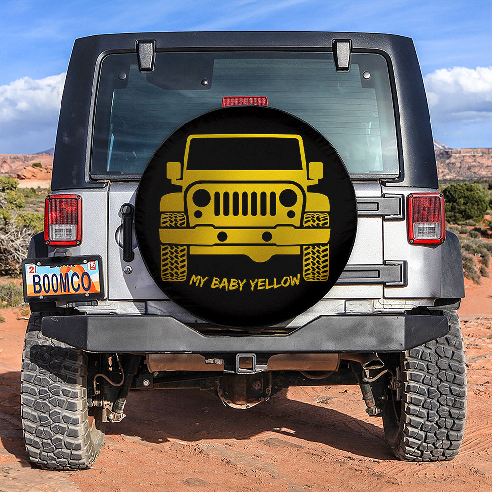 My Baby Yellow Jeep Car Spare Tire Covers Gift For Campers Nearkii