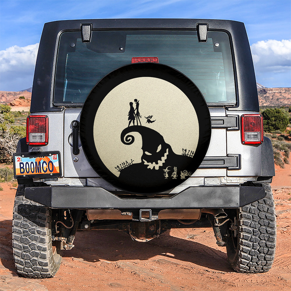 Nightmare Before Christmas Cream Car Spare Tire Covers Gift For Campers Nearkii