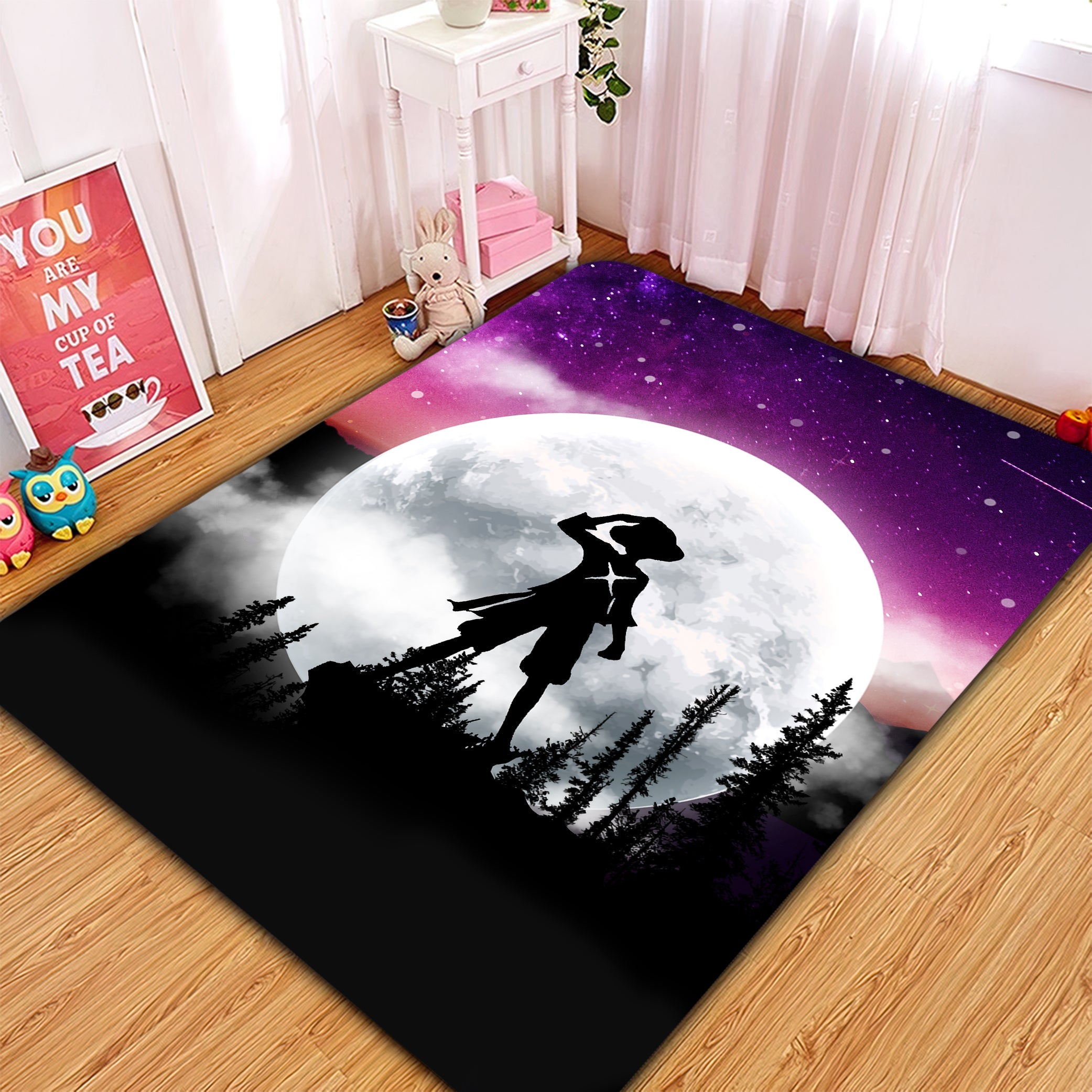 One Piece Moon Night Rug Carpet Rug Home Room Decor Nearkii