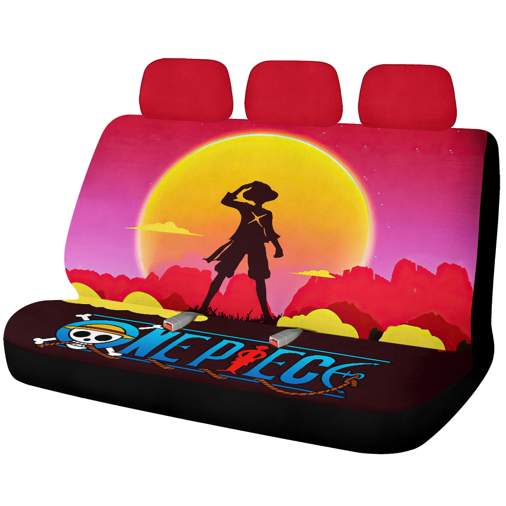 One Piece Sunset Car Back Seat Covers Decor Protectors Nearkii