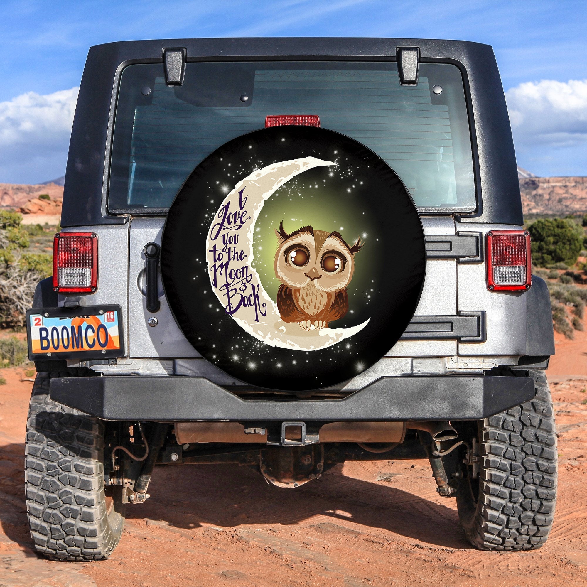 Owl Moon Cute Spare Tire Cover Gift For Campers Nearkii