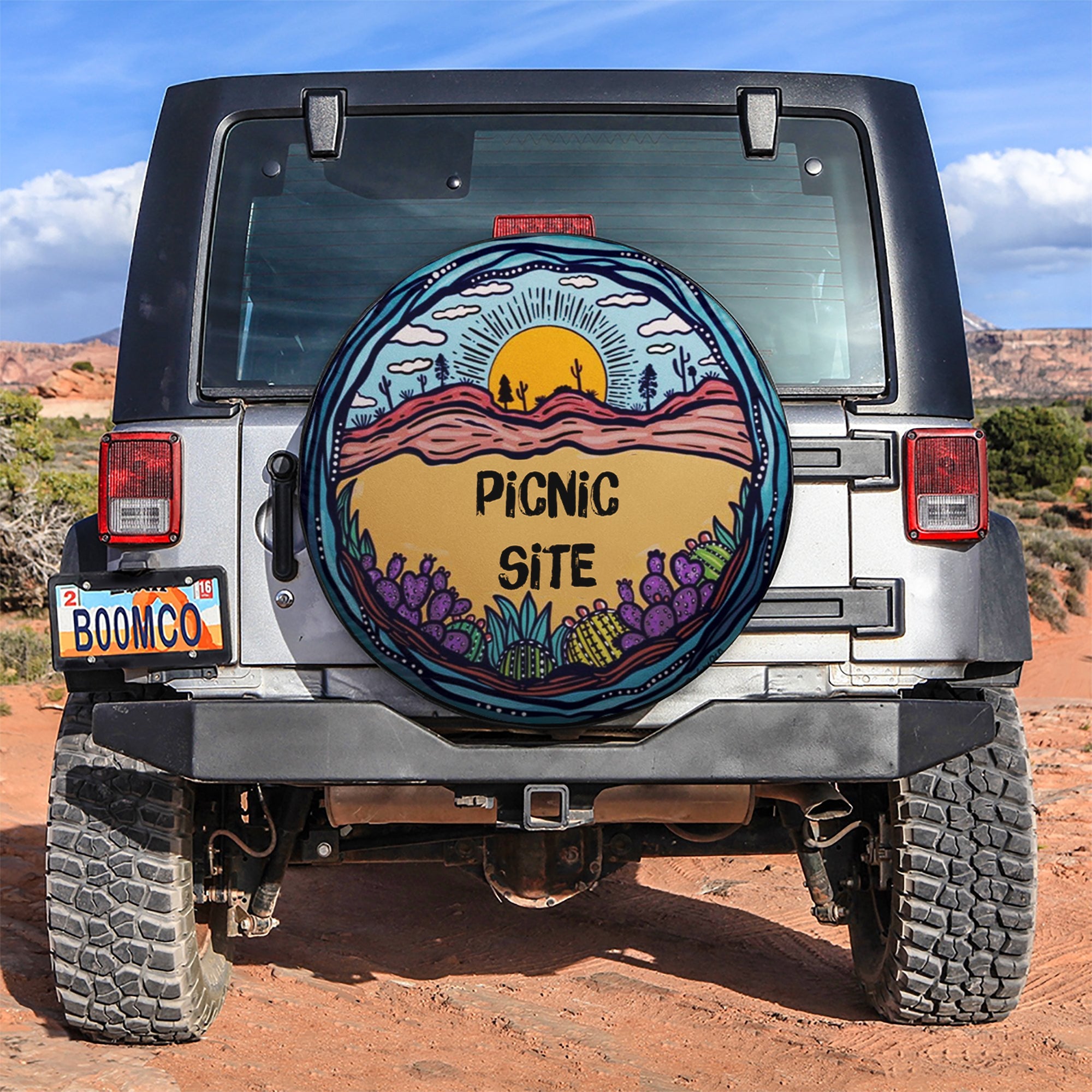 Picnic Site Jeep Car Spare Tire Cover Gift For Campers Nearkii