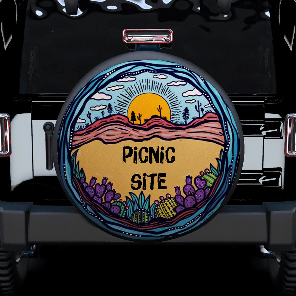 Picnic Site Jeep Car Spare Tire Cover Gift For Campers Nearkii