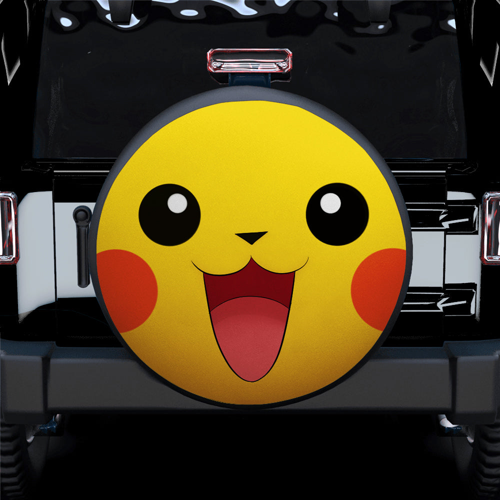 Pikachu Face Car Spare Tire Covers Gift For Campers Nearkii