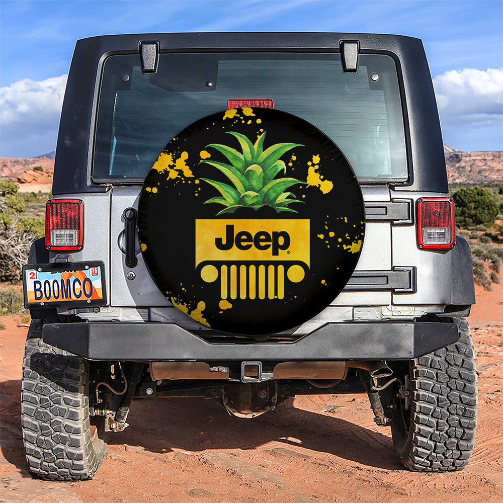 Pineapple Jeep Car Spare Tire Covers Gift For Campers Nearkii