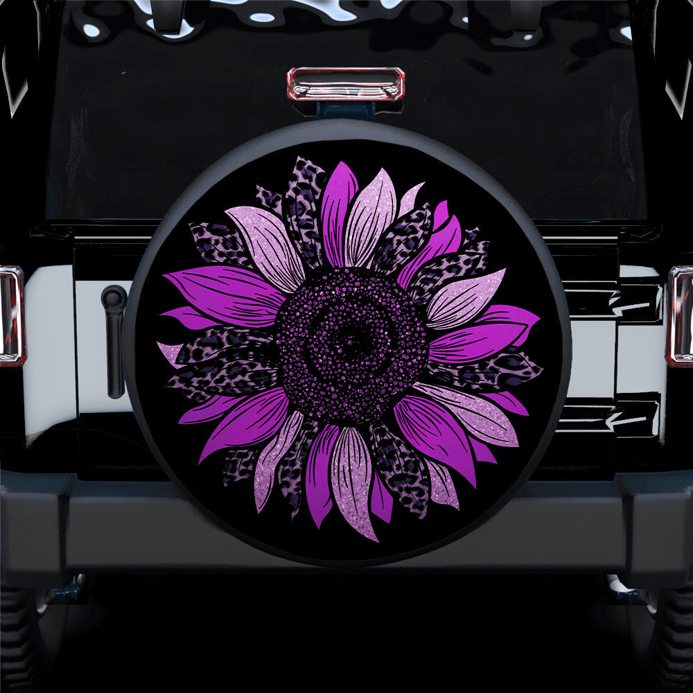 Purple Pink Cheetah Sunflower Jeep Car Spare Tire Covers Gift For Campers Nearkii