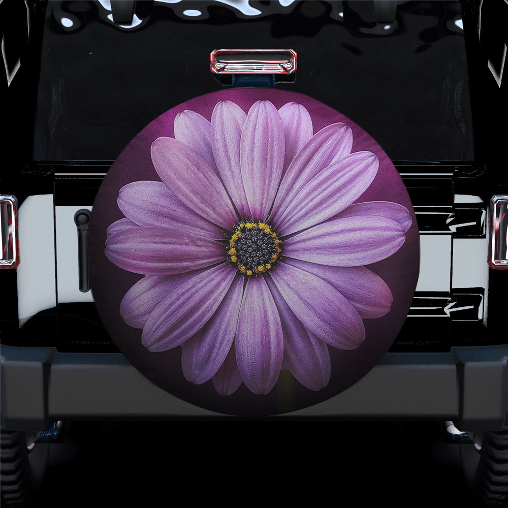 Purple Flower Spare Tire Cover Gift For Campers Nearkii