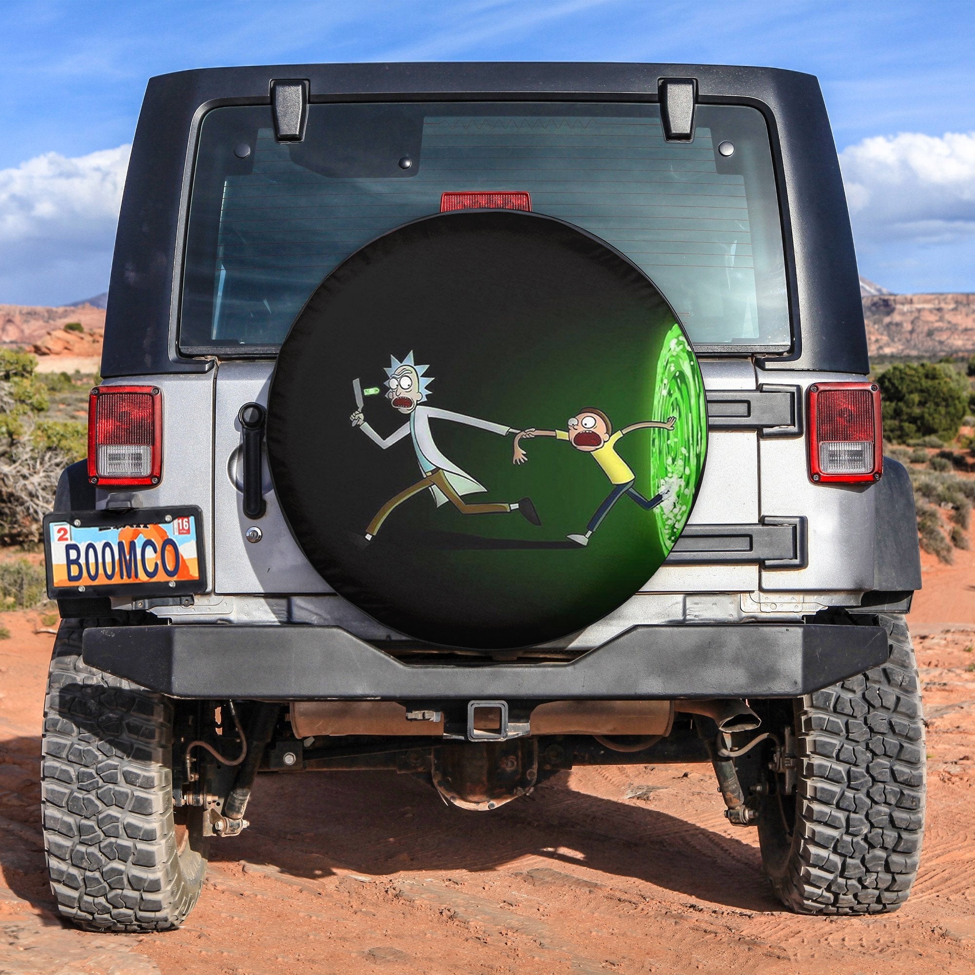 Rick Morty Run Funny Spare Tire Covers Gift For Campers Nearkii