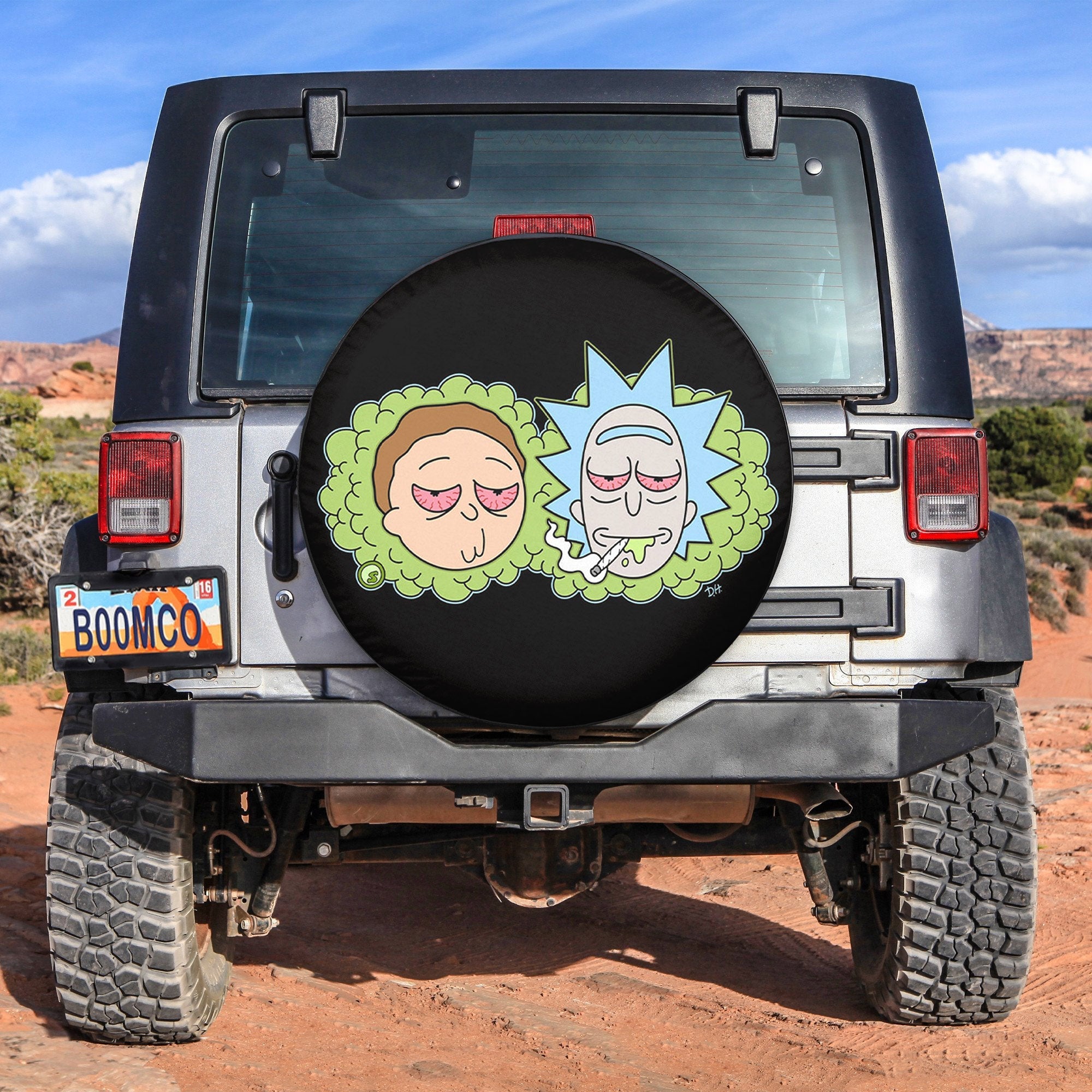 Rick Morty Funny Face Spare Tire Covers Gift For Campers Nearkii