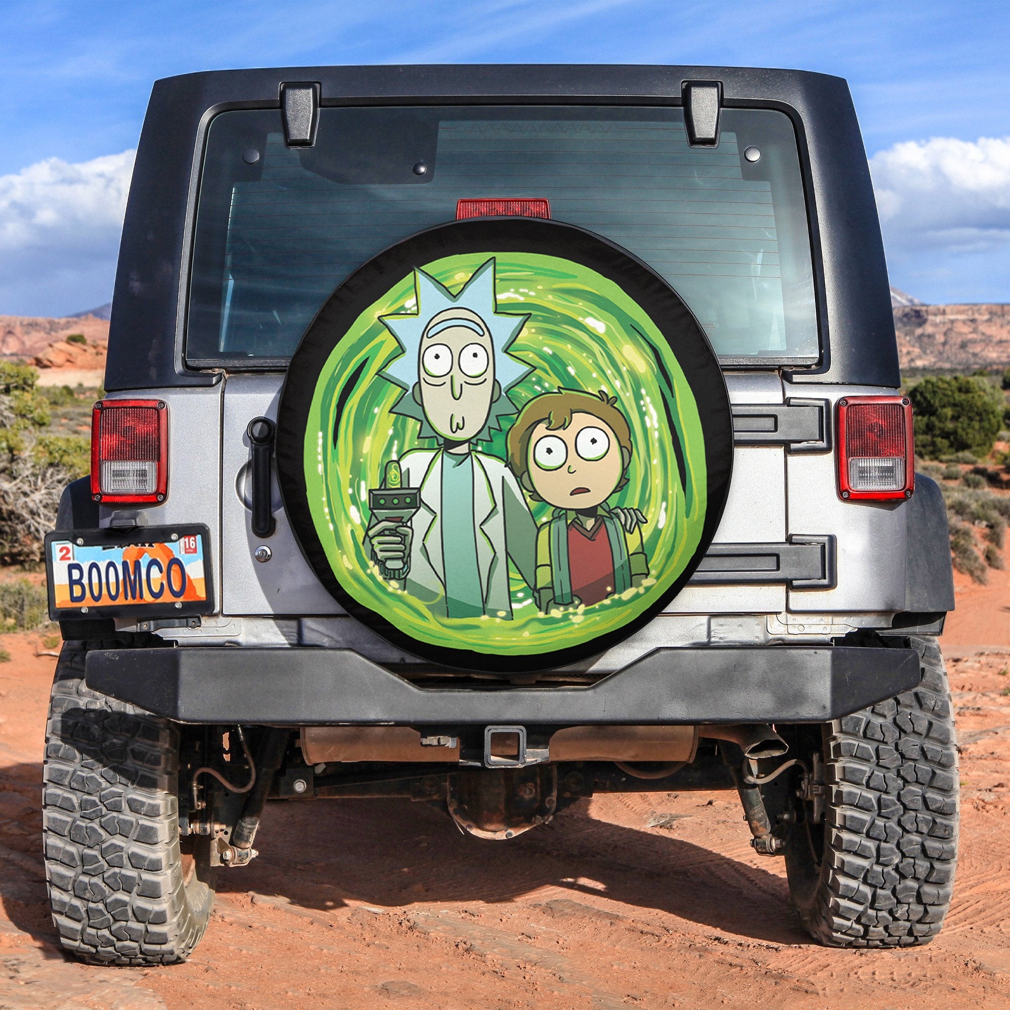 Rick Morty Look Spare Tire Covers Gift For Campers Nearkii