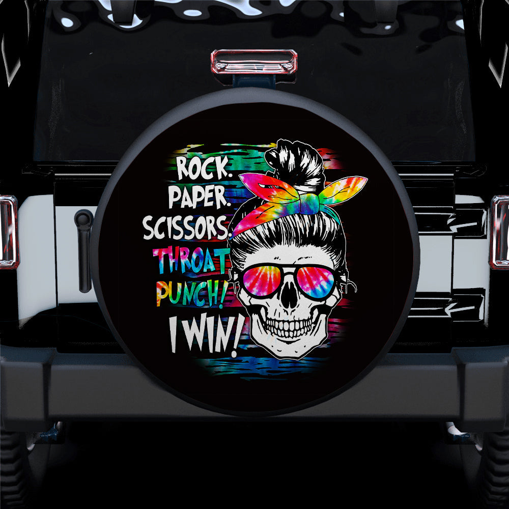 Rock Paper Scissor Jeep Car Spare Tire Cover Gift For Campers Nearkii