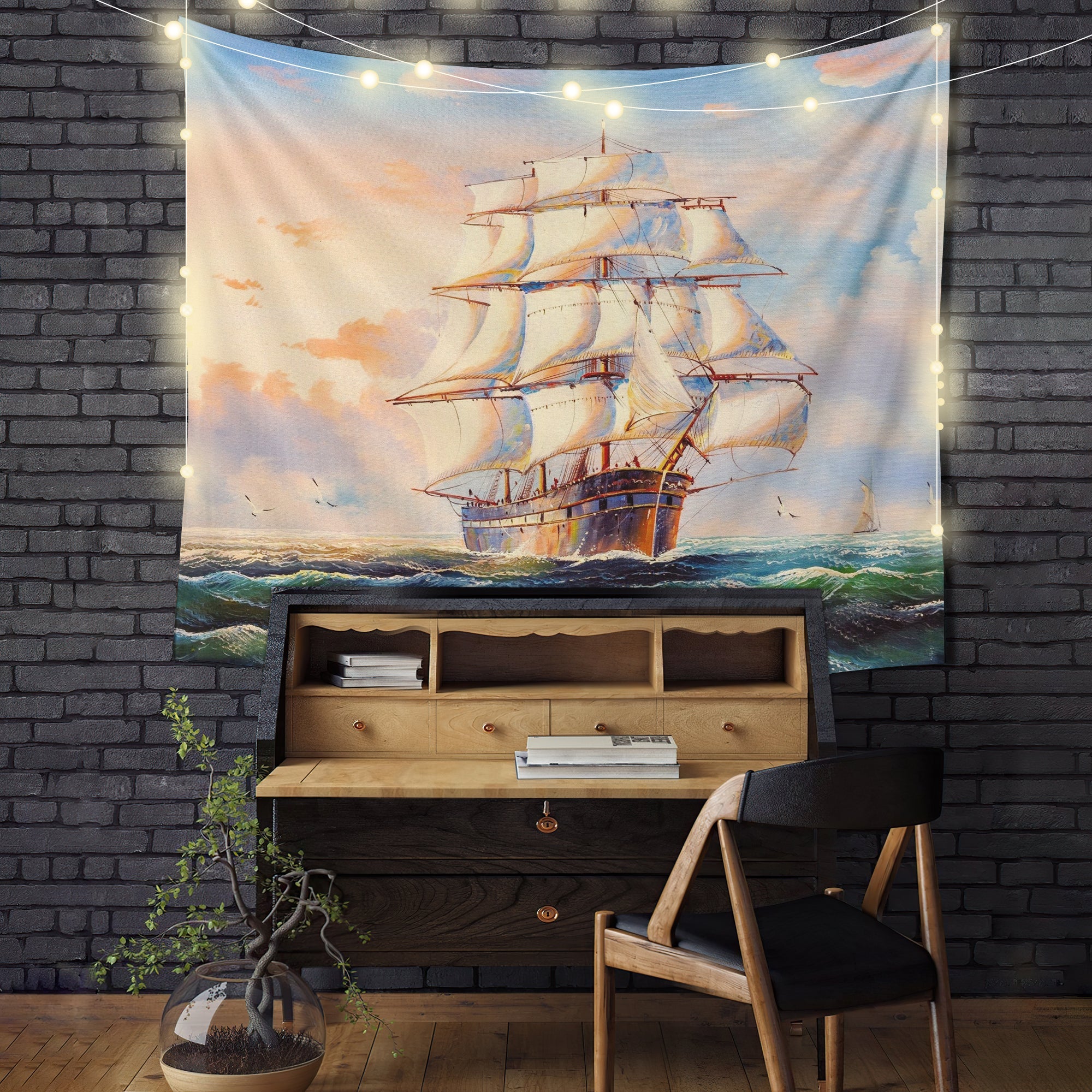 Ships Voyage Tapestry Room Decor Nearkii