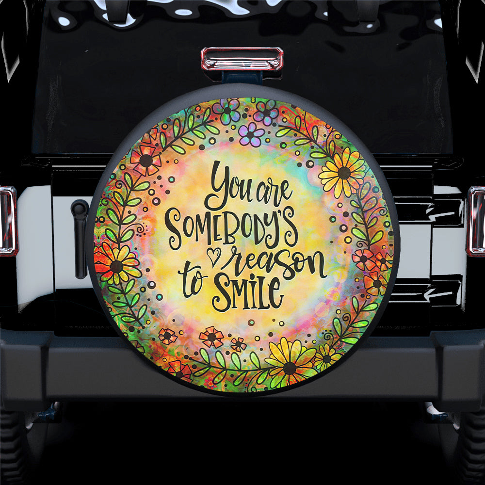 Sunshine Hippie Happy Jeep Car Spare Tire Cover Gift For Campers Nearkii