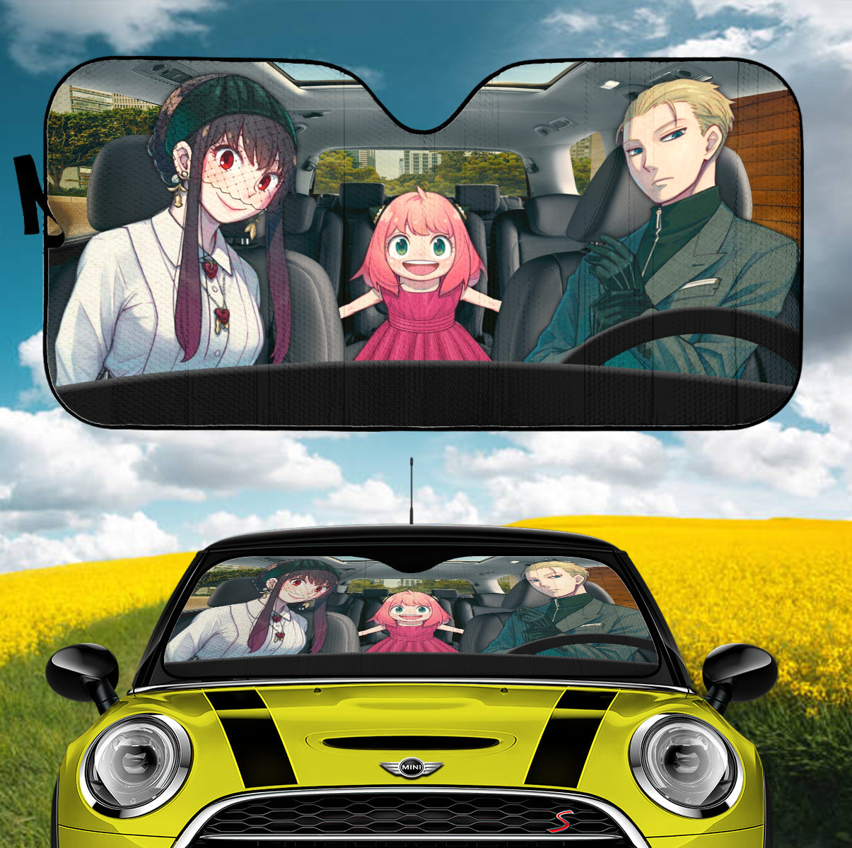 Spy X Family Anime Car Auto Sunshades Nearkii