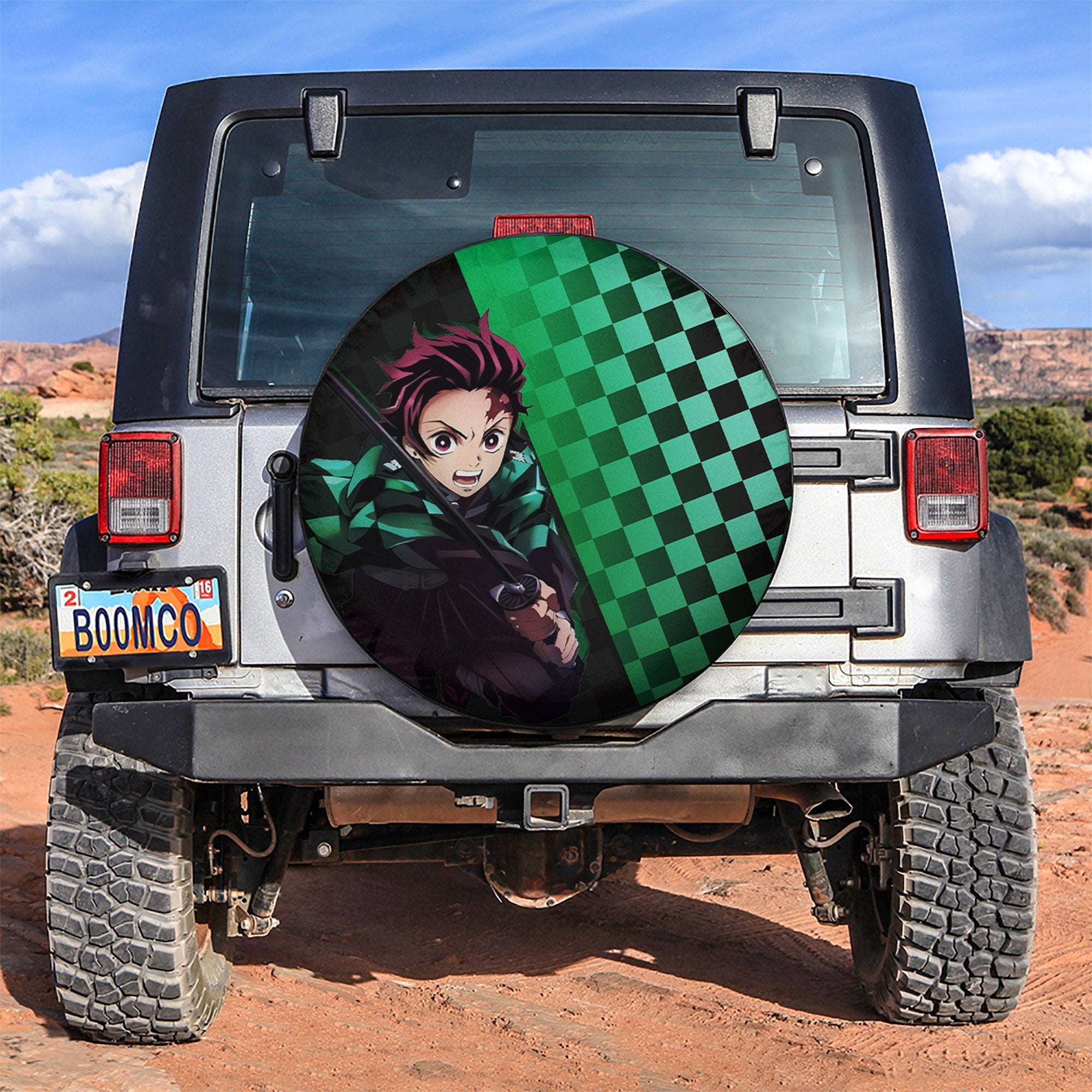 Tanjiro Style Demon Slayer Anime Car Spare Tire Covers Gift For Campers Nearkii