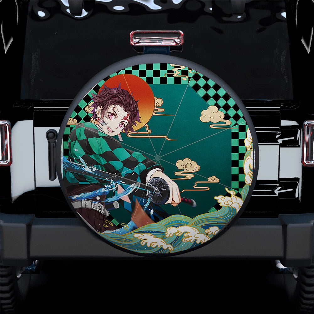 Tanjiro Style Demon Slayer Car Spare Tire Covers Gift For Campers Nearkii