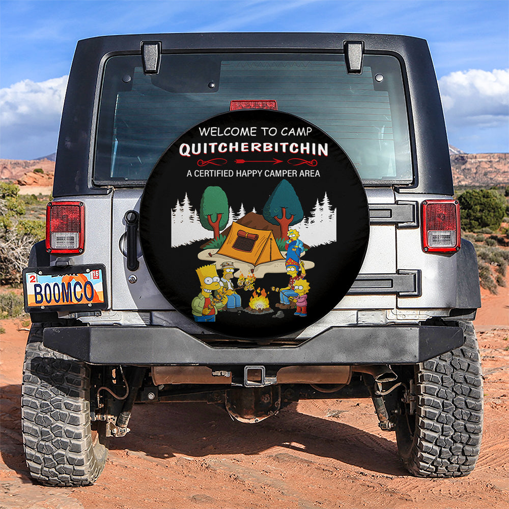 The Simpsons Quitcherbitchin Camping Car Spare Tire Covers Gift For Campers Nearkii