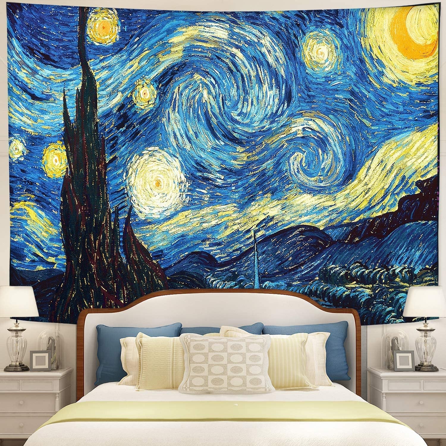 The Starry Night Tapestry Room Decor Nearkii