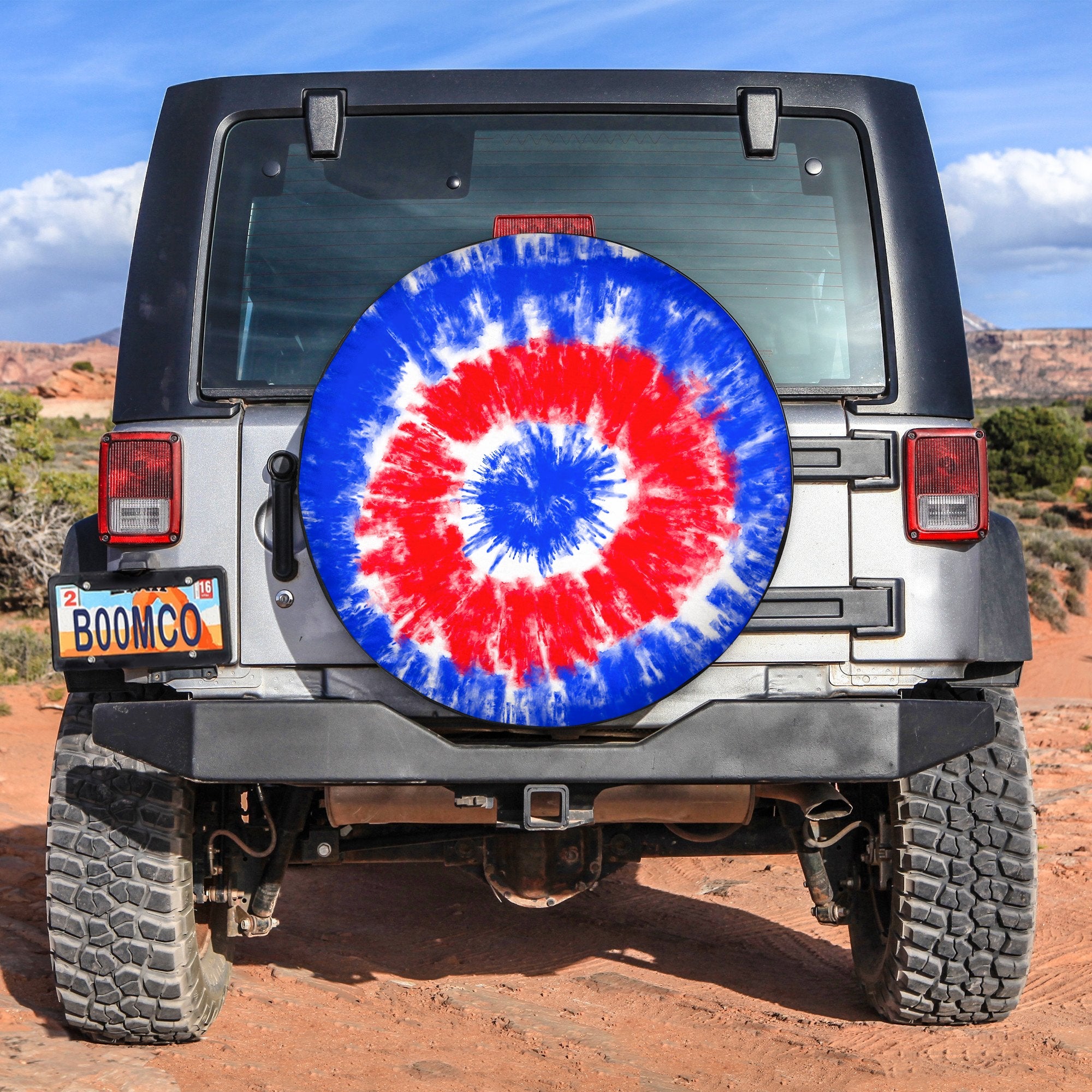 Tie Dye American Flag Spare Tire Cover Gift For Campers Nearkii