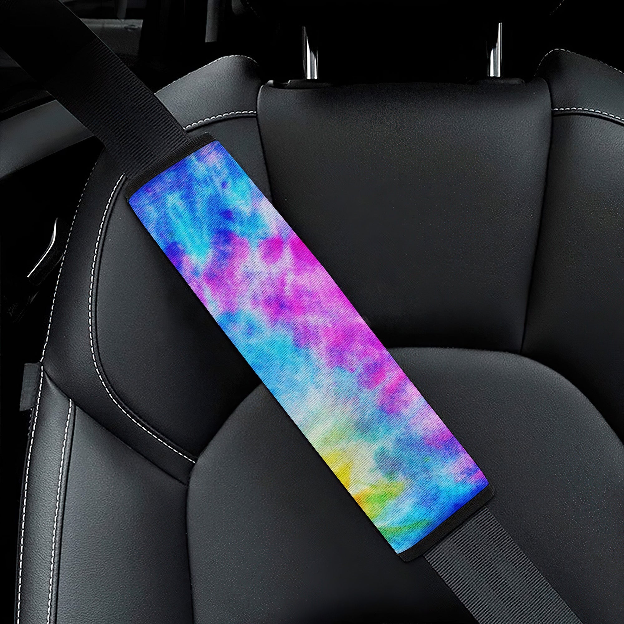 Tie Dye Colorful Premium Custom Car Seat Belt Covers Nearkii