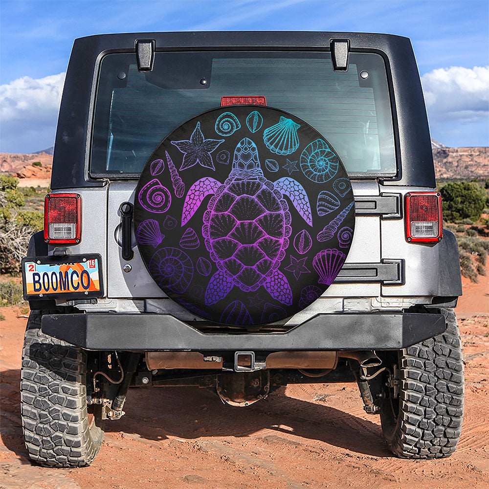 Turtle Art Sea Icon Car Spare Tire Covers Gift For Campers Nearkii