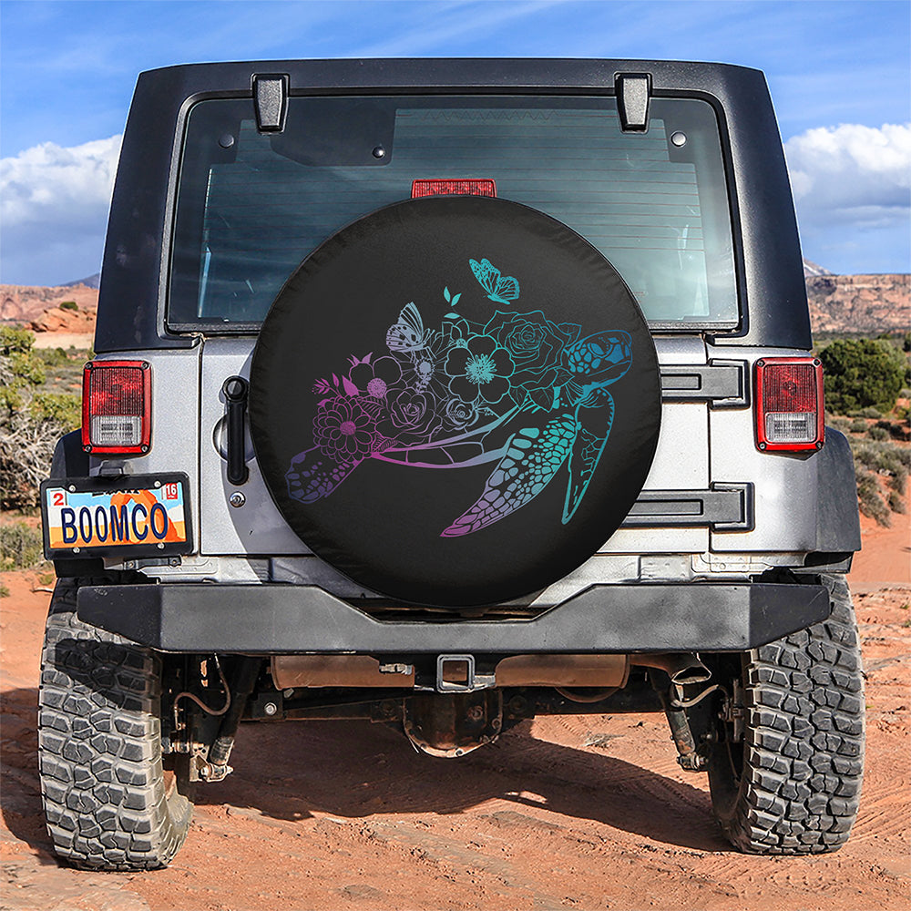 Turtle Art Car Spare Tire Covers Gift For Campers Nearkii