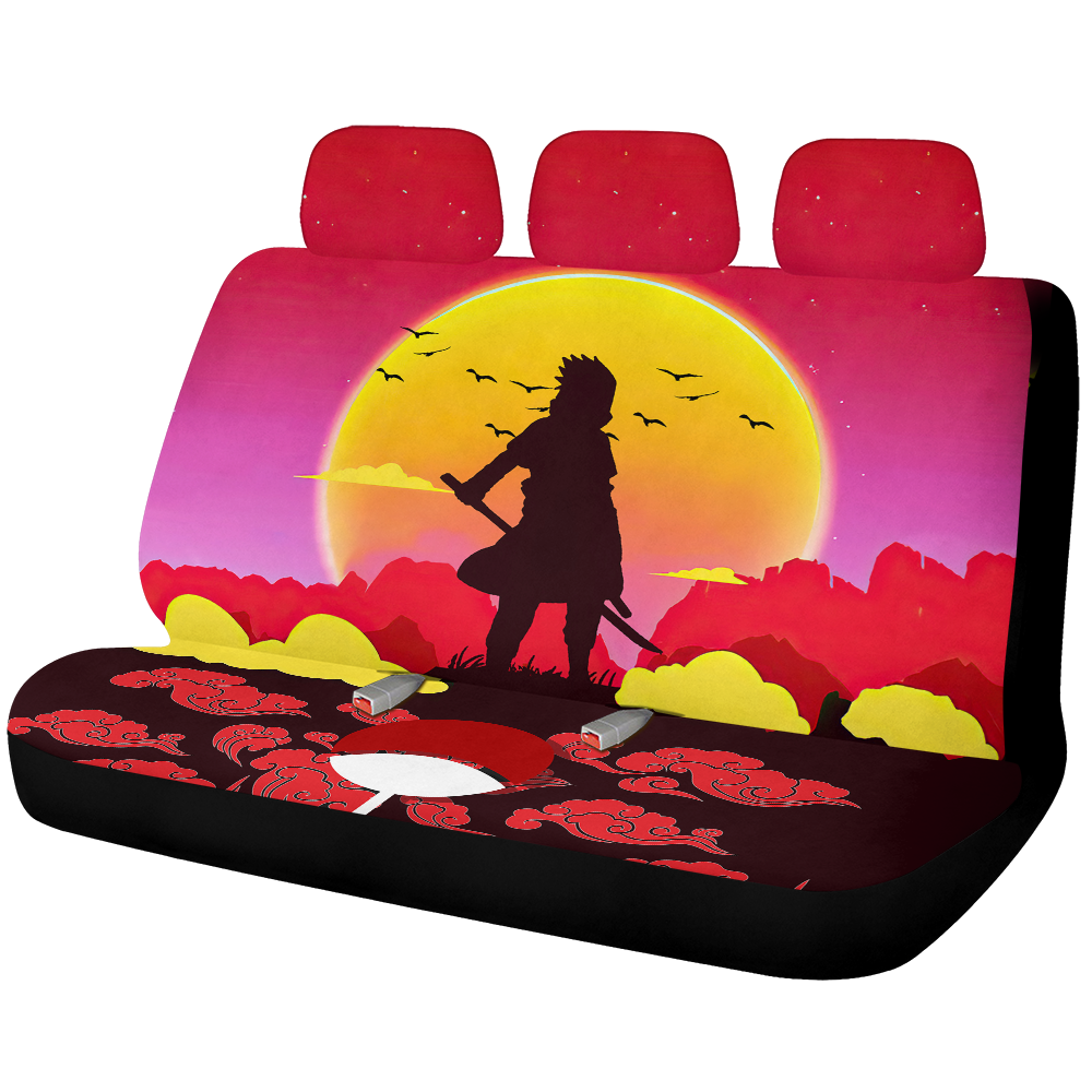 Uchiha Sasuke Naruto Sunset Car Back Seat Covers Decor Protectors Nearkii