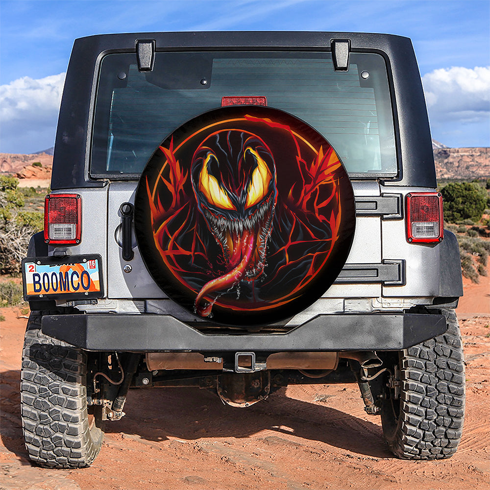 Venom Carnage Fire Minimal Car Spare Tire Covers Gift For Campers Nearkii