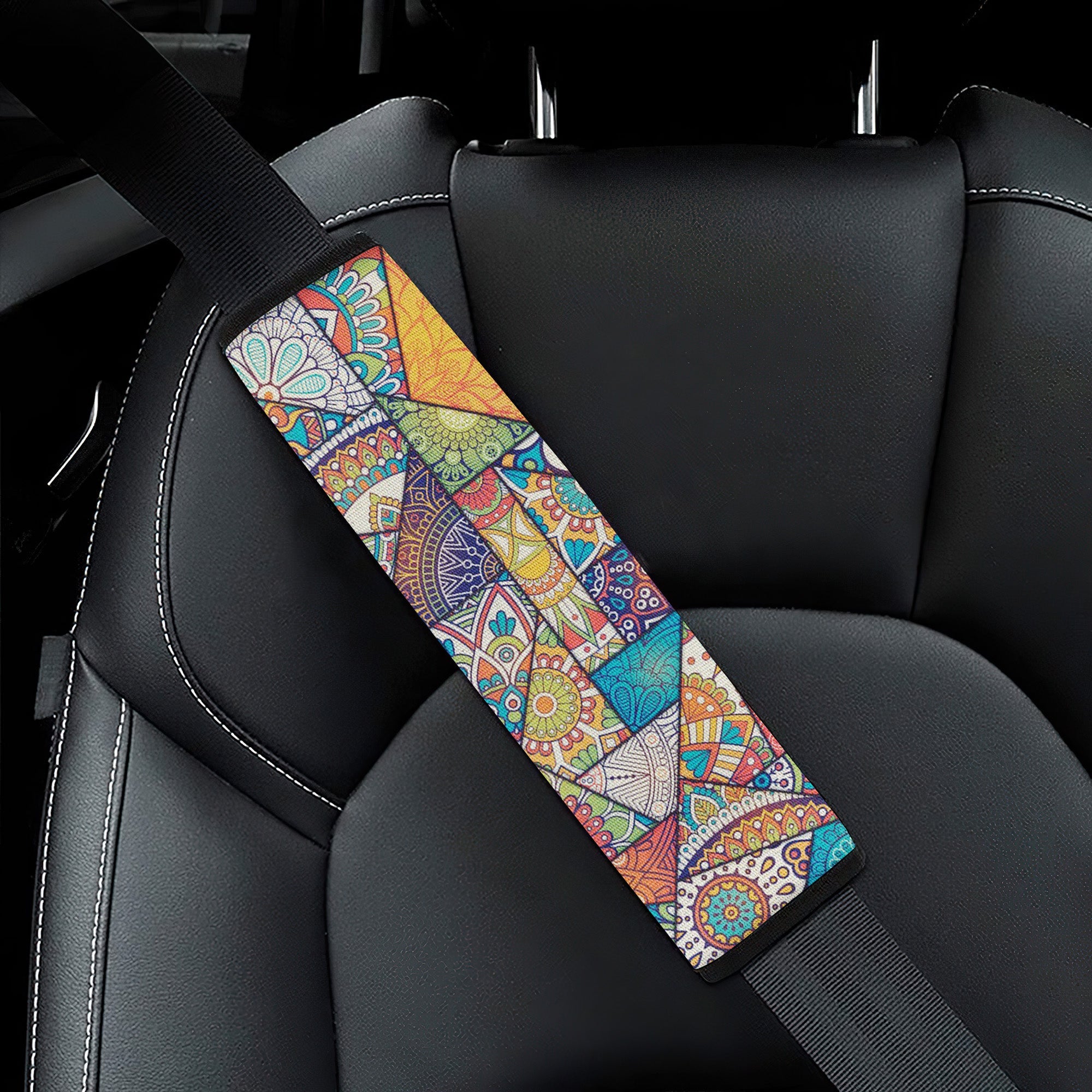 Vintage Mandala Bohemian Premium Custom Car Seat Belt Covers Nearkii