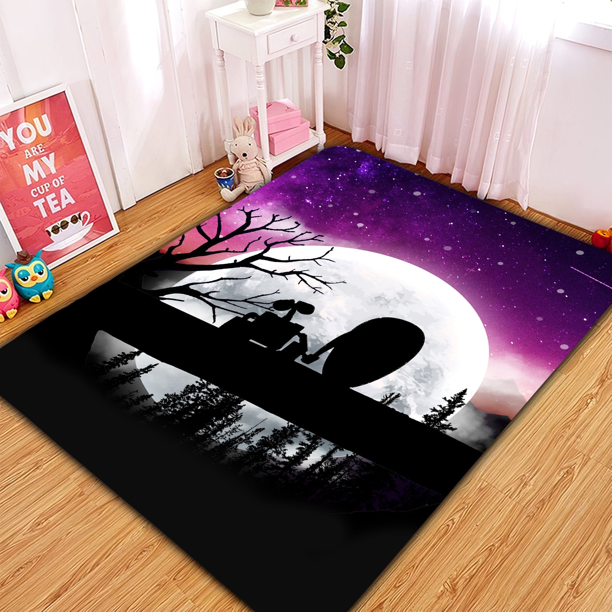 Wall E Moon Night Rug Carpet Rug Home Room Decor Nearkii