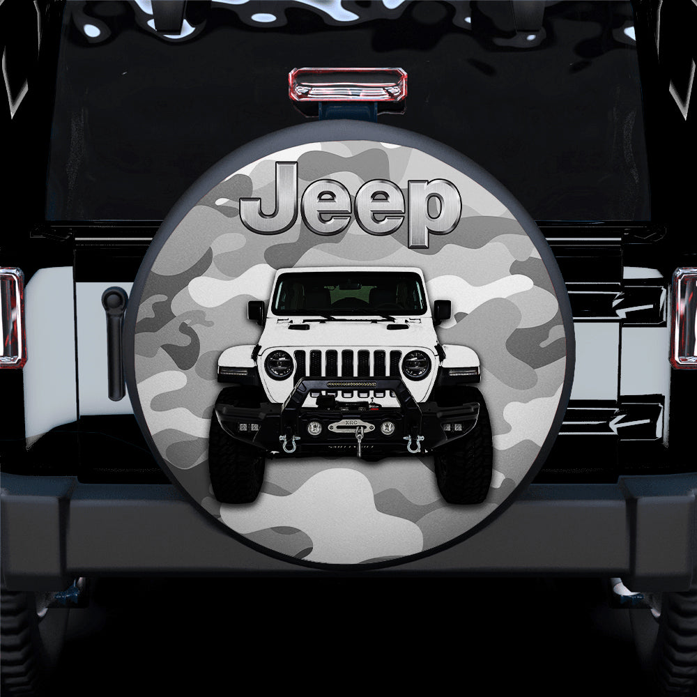 White Jeep Camouflage Car Spare Tire Covers Gift For Campers Nearkii