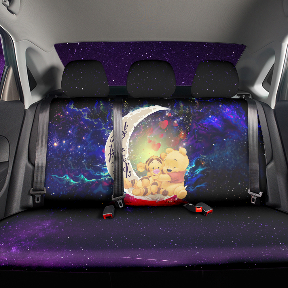 Winnie The Pooh Love You To The Moon Galaxy Premium Custom Car Back Seat Covers Decor Protectors Nearkii