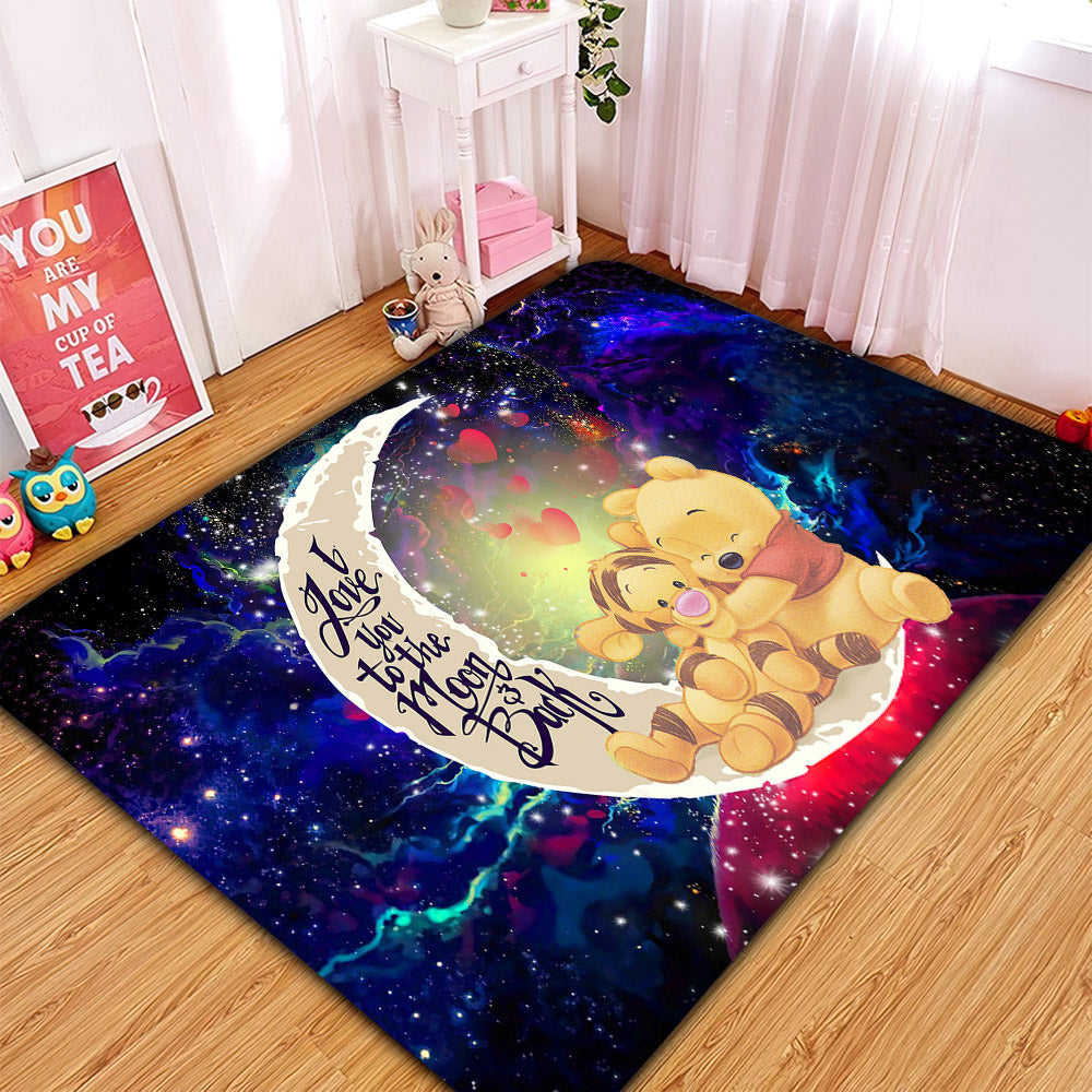 Winnie The Pooh Love You To The Moon Galaxy Carpet Rug Home Room Decor Nearkii