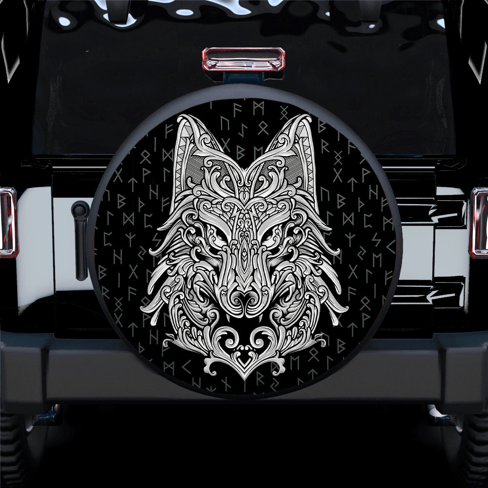 Viking Wolf Car Spare Tire Cover Gift For Campers Nearkii