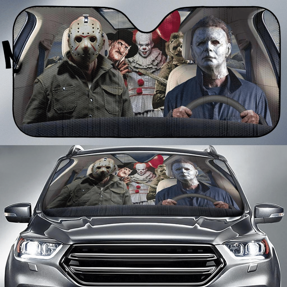 Horror Characters Car Sunshades Nearkii